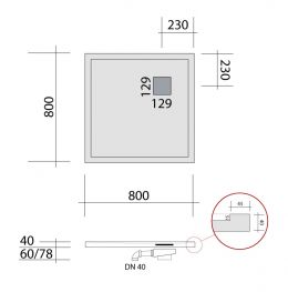 MINERALGUSS - Duschwanne 80 x 80...