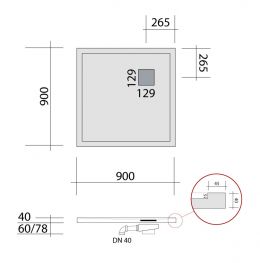 MINERALGUSS - Duschwanne 90 x 90...