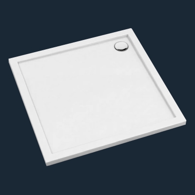 Duschwanne 90x90 cm LINE, Duschbecken 900x900 mm RECHTECK, große und flache Duschtasse