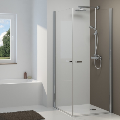 Eckdusche 100x100 x200 cm (LxB xH), Typ 5005215, 2 Pendeltüren