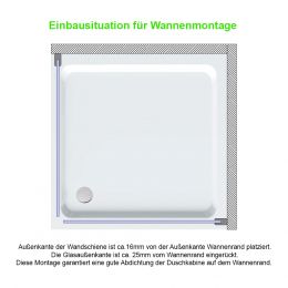 Duschabtrennung Glas Faltbar Eckeinstieg 100X100 Bodeneinbau / Duschkabine Nach Mass In 7 Tagen ...