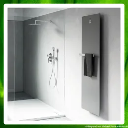 Elektrischer Badheizkörper, mit Handtuchtrockner, Badheizung ohne Wasserinstallation, Elektro Heizung