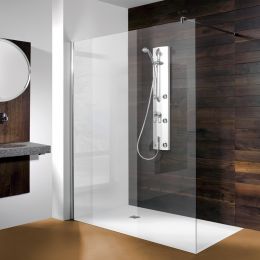 Walk-In Dusche aus Glas, Trennwand alleinstehend, verschiedene Größen - Duschwand