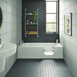 Badewanne mit Tür flacher Einstieg - Seniorenwanne 170x70cm - hocascade