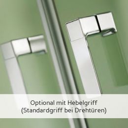 HEBELGRIFF statt Knopfgriff - Zusatzoption für unsere Duschkabinen